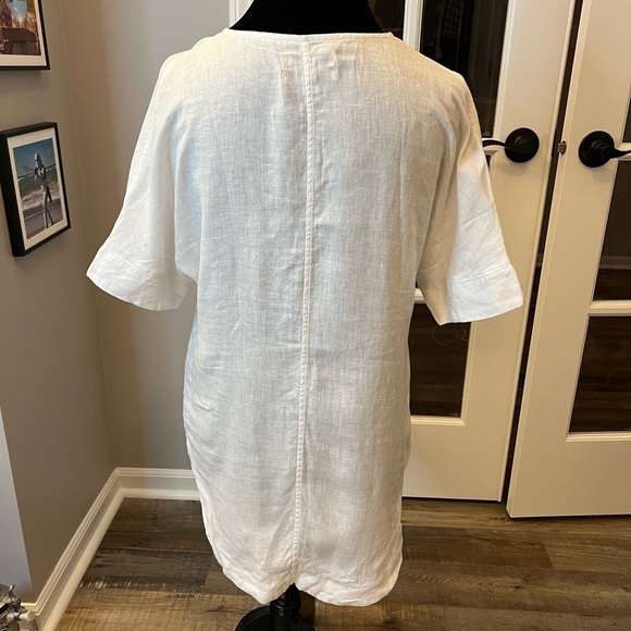 Marks & Spencer 100% linen Tunic with short sleeves and v neck EUC sz 10 - Picture 3 of 9